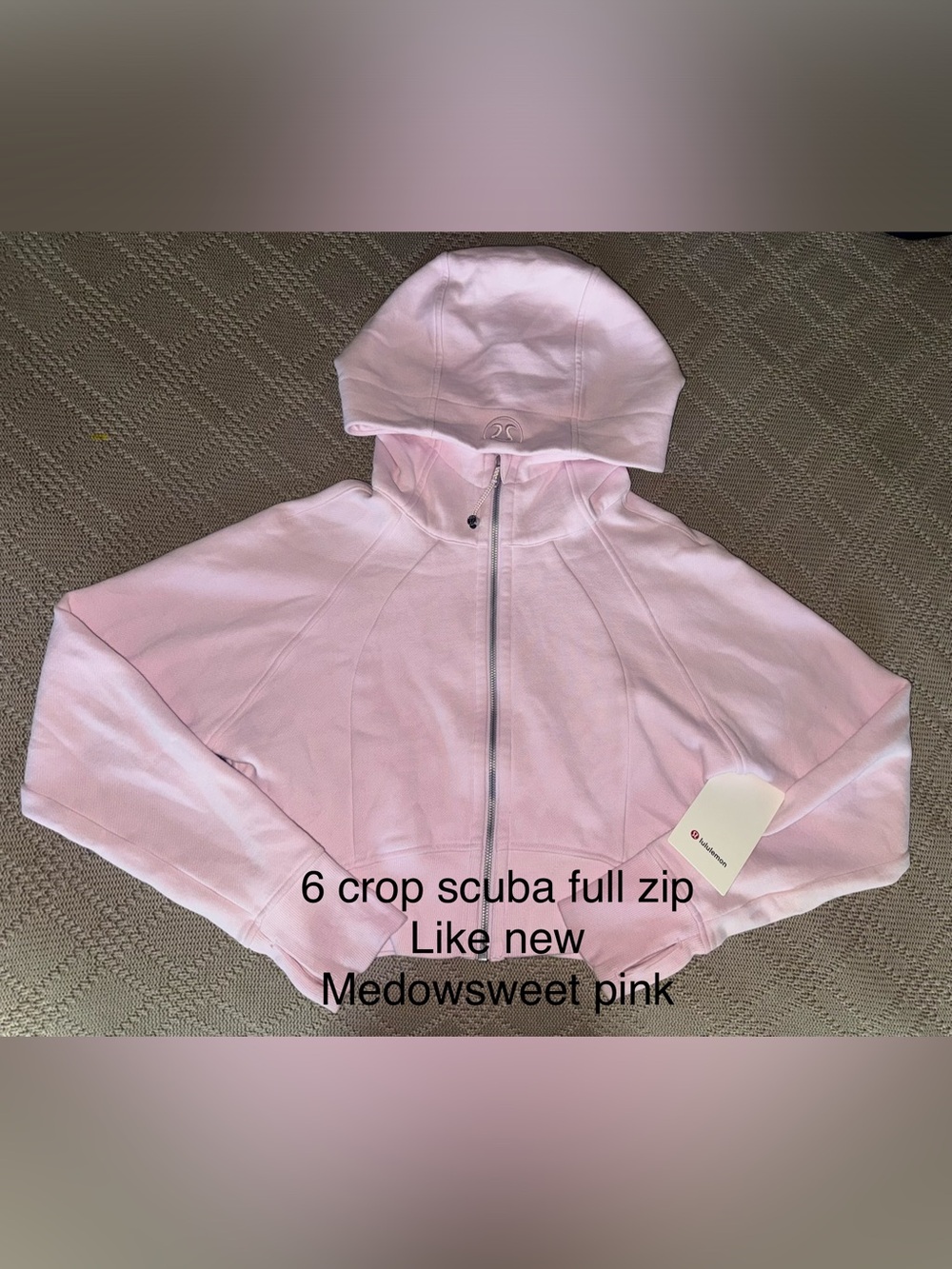 Lululemon cropped full zip scuba